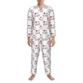 thumbnail image 3 of Fotbe I Love My Dad Pijama de Hombre con Estampado de Manga Larga, Conjunto de 2 Piezas, Ropa de Dormir Suave y Cómoda con Bolsillos-Small, 3 of 7