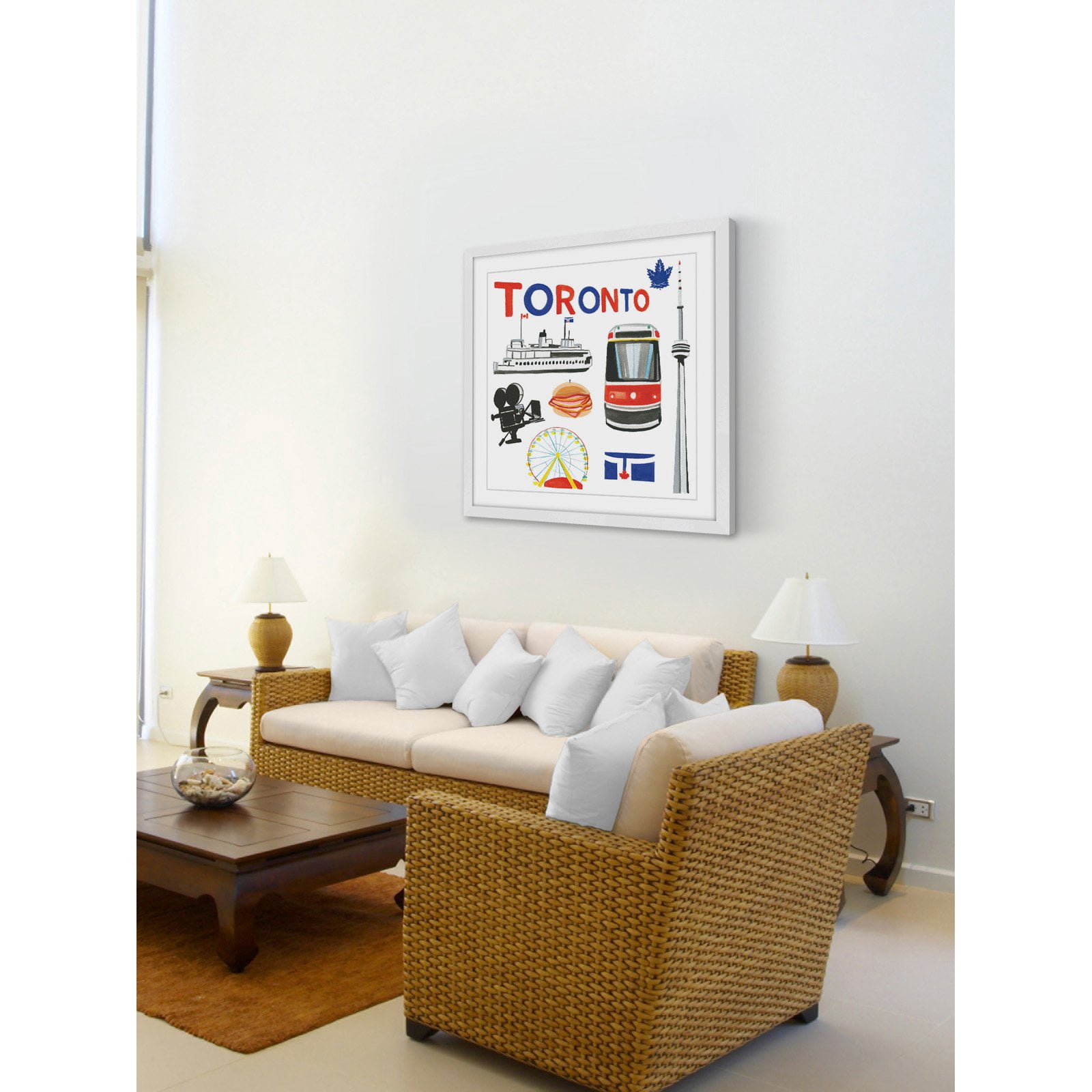 "Toronto Motif" by Molly Rosner Framed Painting Art Print