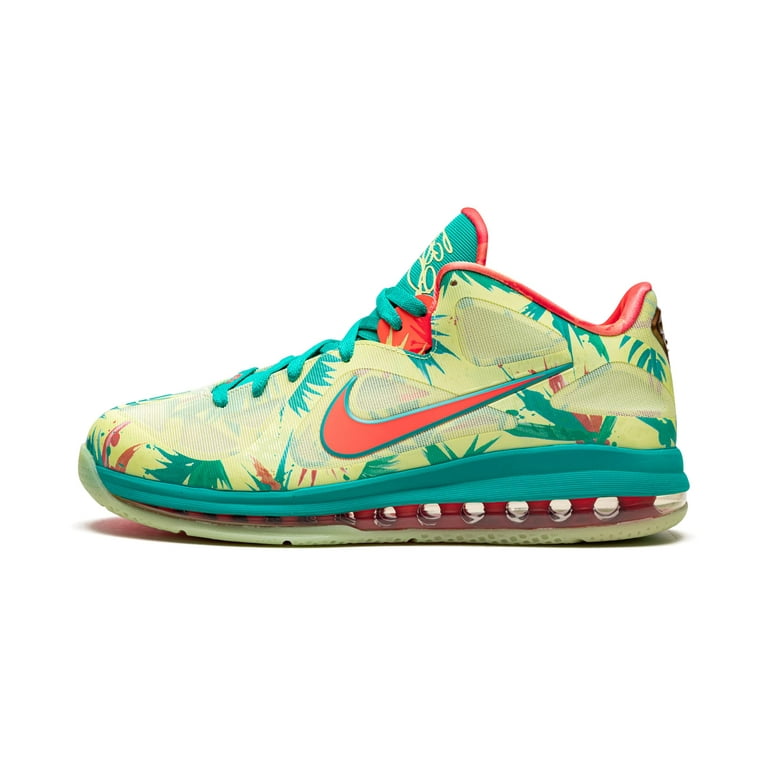 Nike Men's LeBron IX Low White Lime/Bright Mango Basketball Nike Men's LeBron IX Low White Lime/Bright Mango Basketball