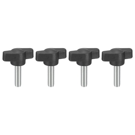 4Pack Metric Carbon Steel Clamping Screw Knob T Shaped Thumb Screws M6 x 20mm