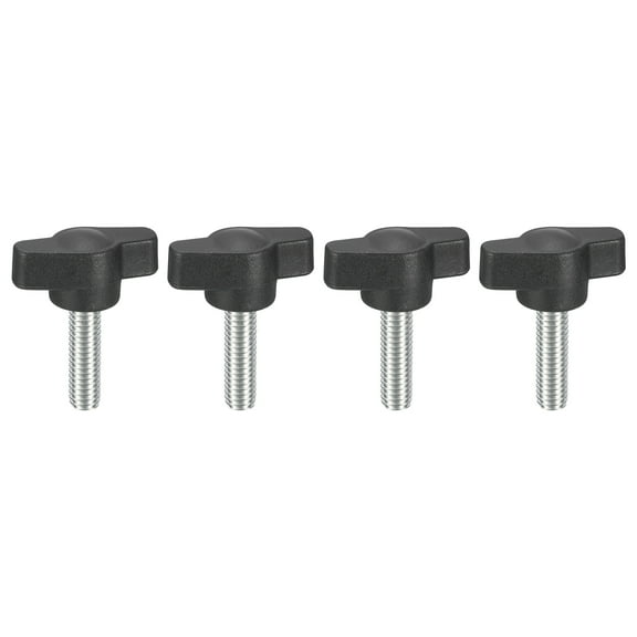 4Pack Metric Carbon Steel Clamping Screw Knob T Shaped Thumb Screws M6 x 20mm