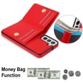 thumbnail image 6 of ELEHOLD Case for Samsung Galaxy S22 Plus,Business PU Leather Stand Case with Card Holder & Ring Holder,Red, 6 of 7
