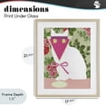 thumbnail image 4 of Stupell Industries Eclectic White Cat with Pink Martini Birch Framed Print Under Glass, 17 x 21, by Lil' Rue, 4 of 8