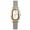Gray, variant on Women's Oval Watch: Rhinestone Accented Bezel Genuine Leather Strap Analog Quartz Dress Wristwatch for Women