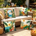 thumbnail image 5 of Waterproof Outdoor Throw Pillow Covers, 17.72 Inch Tropical Summer Print Cushion Covers for Patio Porch Poolside Furniture Decor, Set of 4, 5 of 6