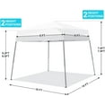 thumbnail image 4 of 10x10 Pop Up Canopy, Outdoor Instant Slant Leg Canopy Tent with Portable Carrying Bag for Patio, Garden, Pool -  White, 4 of 7