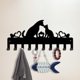 thumbnail image 2 of Llavero con forma de perro y gato, con gancho de metal, decorativo, con 10 ganchos, para colgar en la pared, para la entrada, para paraguas y llavero personalizado., 2 of 9