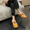 thumbnail image 4 of Lovskoo 2024 Moccasin Slippers Thickened Foot Wrapped Winter Home Cotton Shoes Outer Wear Full Package Shoes Warm Home Indoor Plush Shoes Thick Bottom Package Heel Plush Flat Shoes Brown, 4 of 8