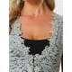 thumbnail image 5 of Cárdigan de encaje con mangas de capucha INSPIRE CHIC para mujer, elegante shrug floral para bodas de noche, XL gris, 5 of 6