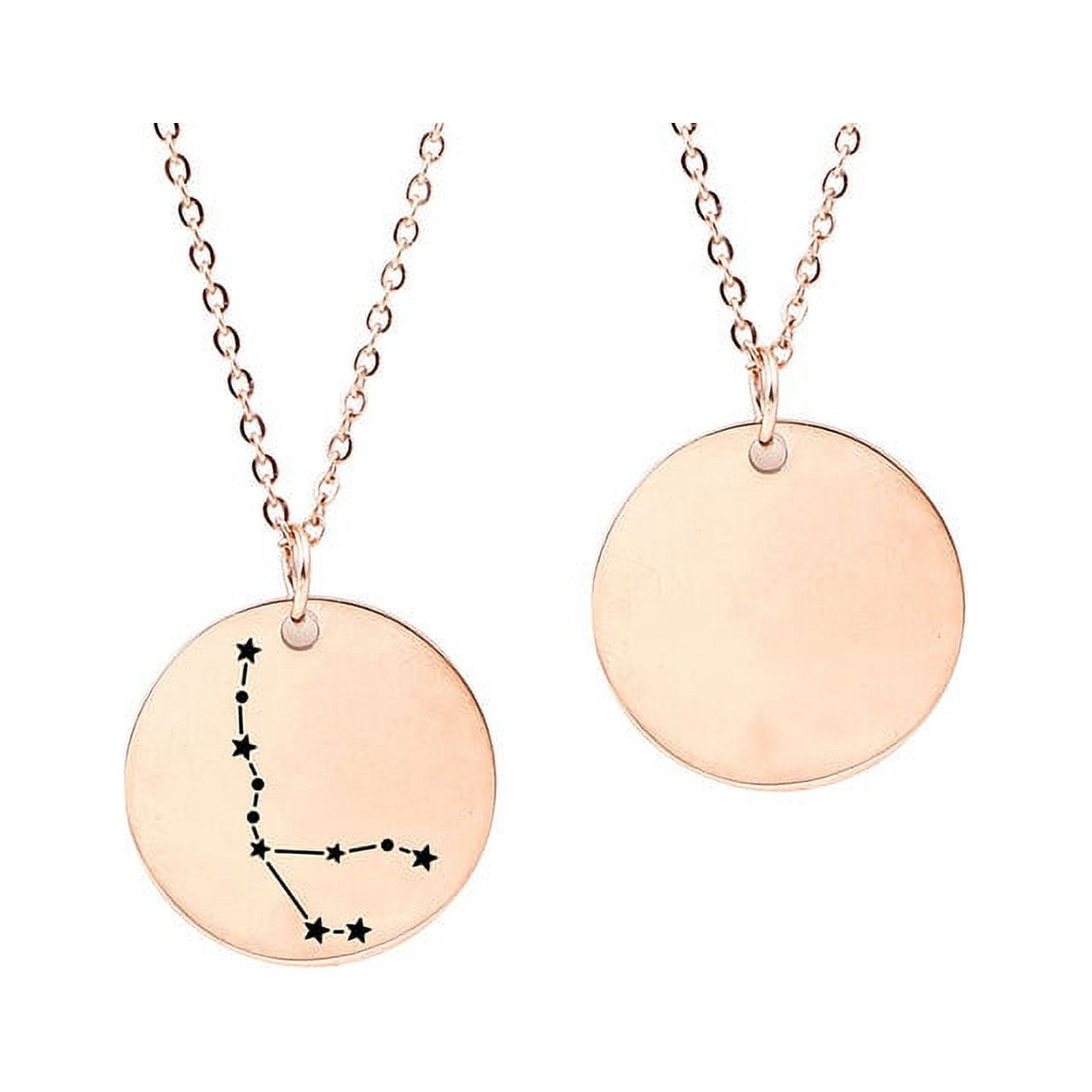 Zodiac Jewelry - Horoscope Constellation Necklace - Zodiac Birthday Gift with Back Can Engraved Name - Zodiac Gift for Girl