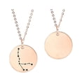 thumbnail image 4 of Zodiac Jewelry - Horoscope Constellation Necklace - Zodiac Birthday Gift with Back Can Engraved Name - Zodiac Gift for Girl, 4 of 7
