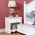 thumbnail image 3 of Furniture of America Poppy Transitional Wood 1-Drawer Nightstand in White, 3 of 3