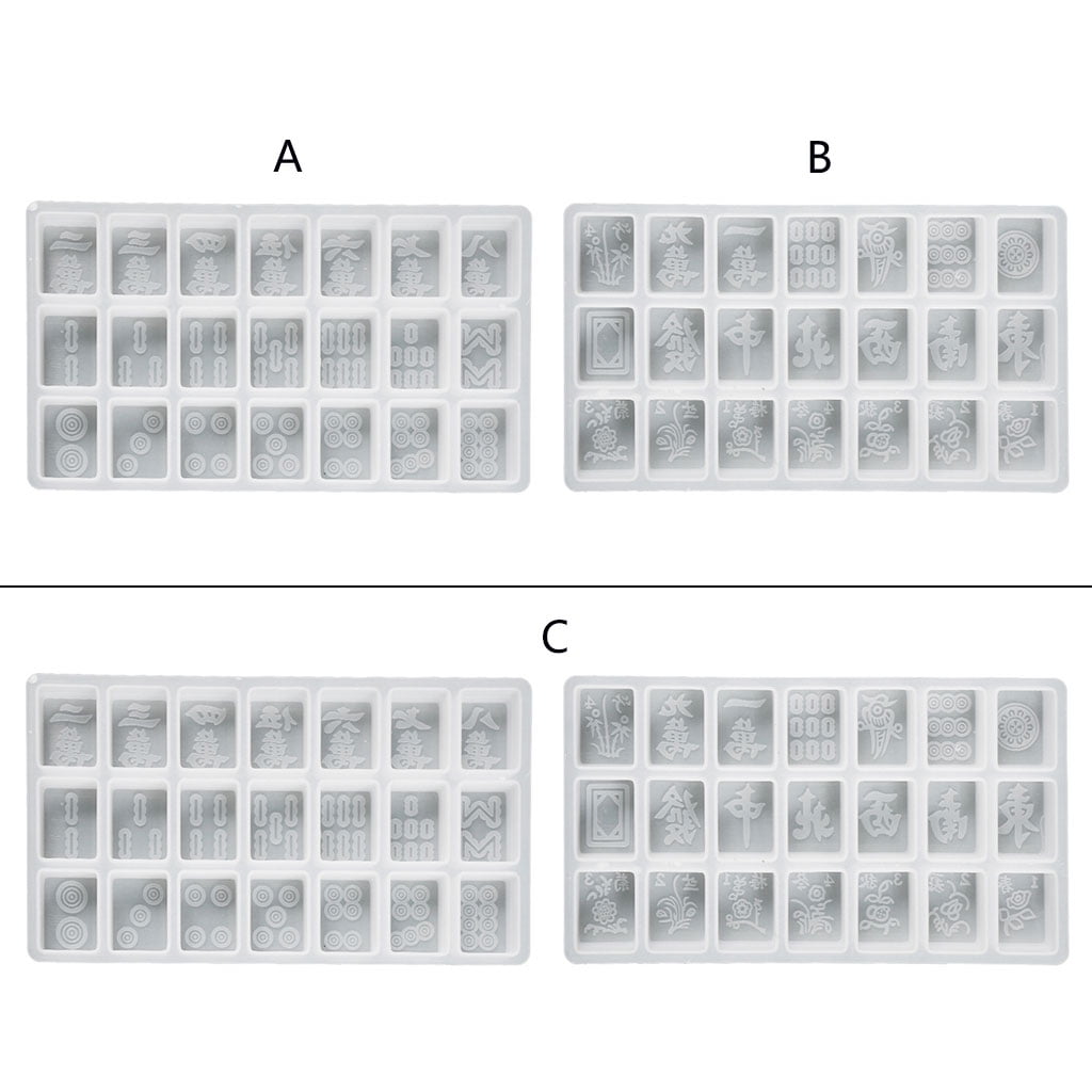 GENEMA Mahjong Dice Epoxy Resin Casting Mold Resin Silicone Molds for DIY Craft Project