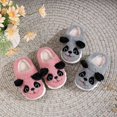 thumbnail image 6 of XIMIN Kid Girls Cute Animal Panda Slippers Soft Plush House Shoes Rubber Anti Slip Home & Outdoor Cartoon Gifts for Birthday Christmas Fluffy Warm Slide, 6 of 8