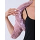 thumbnail image 5 of INSPIRE CHIC Bolero Abierto para Mujer de Manga 3/4 sin Cuello, Chaqueta de Piel Sintética Corto, Rosa, 5 of 6