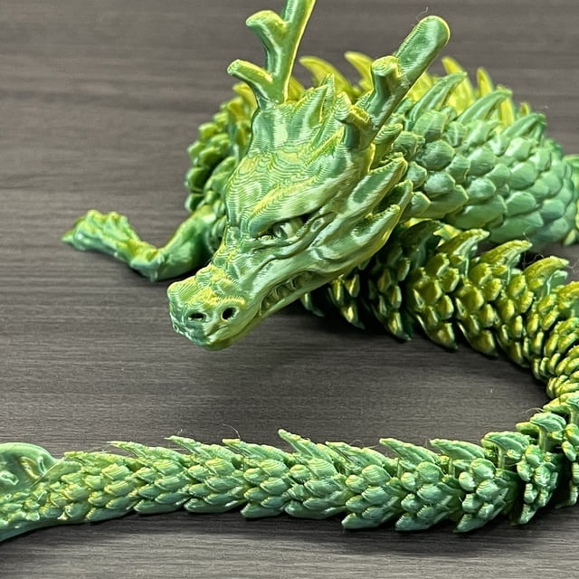 Juguete de simulación de modelo móvil de dragón impreso en 3D, decoración de escritorio, regalo creativo