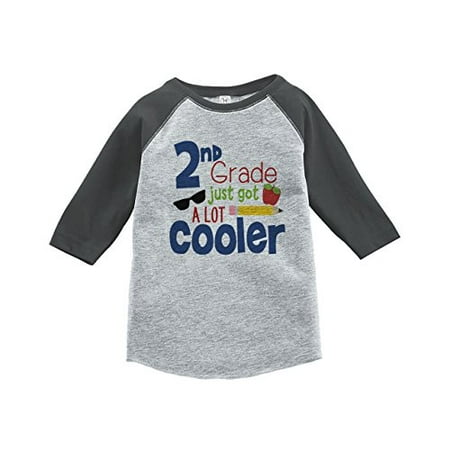

Custom Party Shop Kids 2nd Grade Got Cooler School Grey Baseball Tee