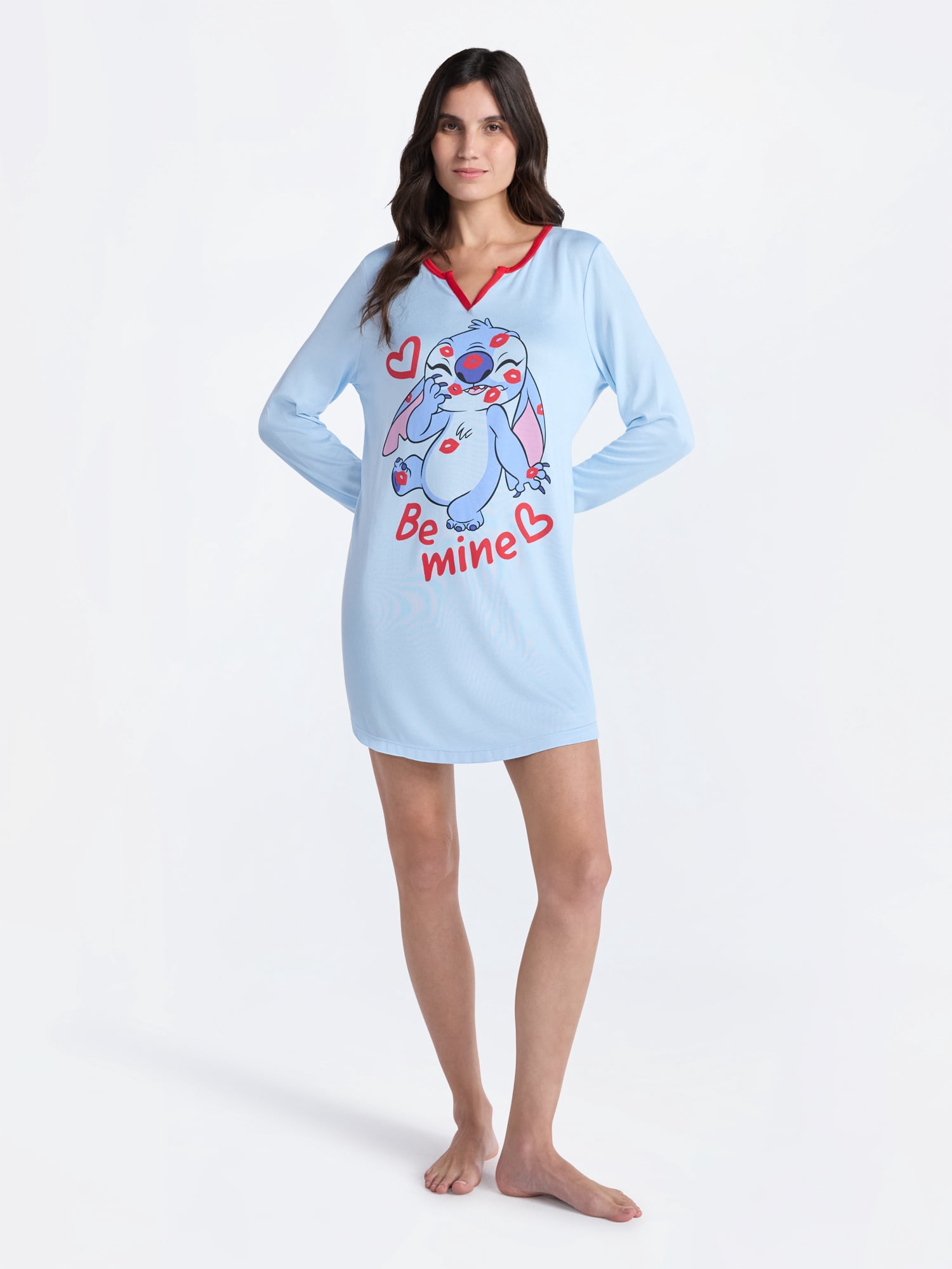 Disney Stitch Women's Valentine's Day Sleepshirt, Sizes XS-3X