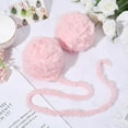 thumbnail image 3 of 70 Yards 2 Skeins Pink Plush Fluffy Fur Yarn Super Thick Soft Fuzzy Chunky Crochet Eyelash Furry Polyester Yarn Roll Bulk for Crocheting Knitting Blankets Scarves Sweaters DIY Crafts 2skeins, 3 of 9
