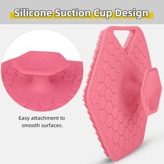TOPRenddon Silicone Body Scrubber, Handheld Shower Cleansing Brush Silicone Body Scrubber Shower Gentle Exfoliating and Massage for All Kinds of Skin