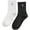 style1, variant on 2 Pairs Womens Crew Socks, White Black Sports Socks Plain Cushioned Trainer Socks Breathable Cotton Athletic Socks for Running Training