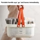 thumbnail image 5 of Almacenamiento y organización del baño, organizadores y almacenamiento de armarios, cesta de ducha de baño de gran capacidad, cesta de almacenamiento portátil con forma de puff para ducha, cesta de al, 5 of 6