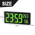 thumbnail image 2 of Big LED Wall Clock with Temperature and Humidity Display for Home and Office Use, 2 of 5