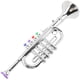 thumbnail image 3 of Instrumentos Musicales Para NiñOs Accesorios Para Representaciones Teatrales Infantiles Trompeta De Cuatro Tonos (Tablero De Trompeta BáSico) Plateado, 3 of 5