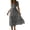 Black 2, variant on Casual Summer Dresses for Women Short Sleeve Trendy Printed Beach Midi Dress Square Neck Pleated Swing Boho Sundress