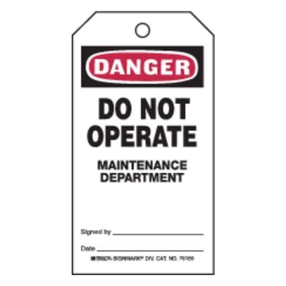 Brady Tag,5 3/4 in H,3 in W,Polyester,PK25 76180