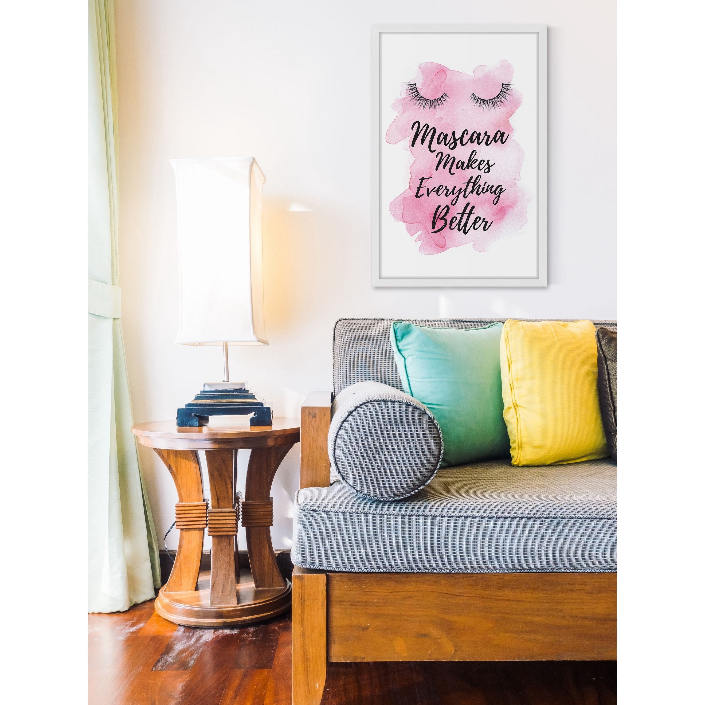 "Mascara Makes Pink" Framed Painting Print