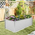 thumbnail image 2 of Gymax Plate-Bande Surélevée Grand Kit de Jardinière en Métal pour Légumes Herbes 6 Pieds x 3 Pieds x 2 Pieds, 2 of 10