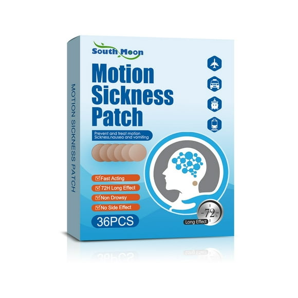 36pcs Motion Sickness Patch,Seasick Patches Anti Nausea Patches Behind Ear, Sea Sickness Patches with Waterproof and Non Drowsy