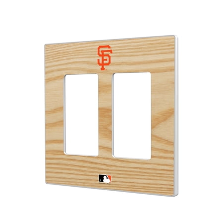 San Francisco Giants Baseball Bat Design Double Rocker Light Switch Plate