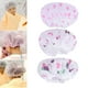 thumbnail image 3 of 3 gorros de ducha elásticos impermeables de plástico para el cabello de baño para mujeres y niñas., 3 of 5