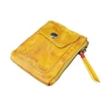 thumbnail image 3 of Rongfmy Leather Coin Purse Compact Lightweight Sturdy Vintage Portable Change Holder Yellow Brown, 3 of 8