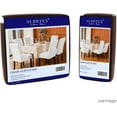 thumbnail image 7 of Subrtex Stretch Textured Grain Dining Chair Slipcover (Set of 4, Chocolate), 7 of 7