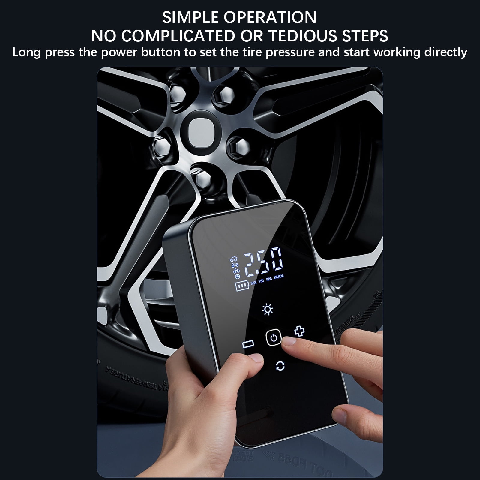Clearance Items! Car Wireless Air Pump, Multi-Function Tire Inflator, Portable Air Compressor, Rechargeable Car Tire Pump, Wireless Inflator for Tires and Balls Sales Today Clearance!