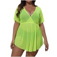 thumbnail image 1 of Vestido Casual de Mujer, Malla Profundo V Cintura Irregular para la Playa, Primavera, Verano, Fiesta Y Uso Diario, 1 of 9