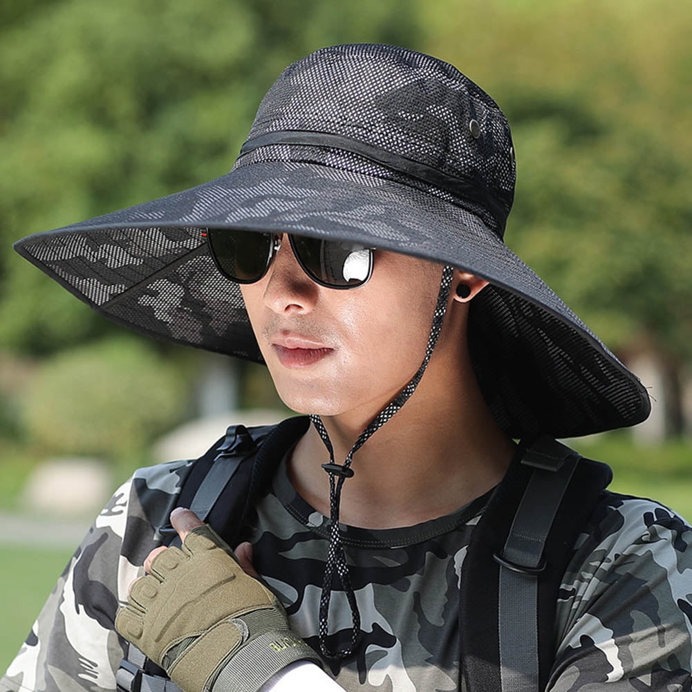 Cyan oak Camo Army Super Wide Brim Men 
