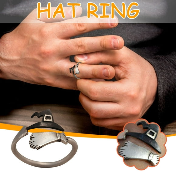 TopLLC Rings Funny Witch Hat Sweep Open Personalized Oil Drop Size the ring