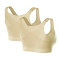 thumbnail image 1 of Forme Science Bra Posture Correcting Women's Front Closure Posture Wireless Back Support Full Coverage Sports Bra Pack Of 2, 1 of 8