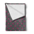 thumbnail image 2 of Skull Soft Flannel Fleece Throw Blanket, Hand Drawn Style Pink Emo Skulls Teenager Lifestyle Youth Culture, Cozy Plush for Indoor and Outdoor Use, 50" x 70", Dark Taupe Hot Pink, by Ambesonne, 2 of 5