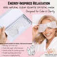thumbnail image 2 of Clear Quartz Crystal Eye Mask – Natural Stone Eye & Face Mask for De-Puffing, Relaxation, Facial Tension Relief, Cooling Natural Stone Self-Care Ritual by This Hippie Girl, 2 of 7