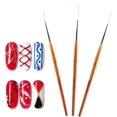 thumbnail image 1 of 3 Pièces Pinceaux En Détail À Ongles, Pinceau Liner Nail Art Ongles Professionnel, Pinceaux Fins Pour Peinture Acrylique De Precision, Dessin Brosse Pinceau Peinture Stylo Nail Dotting Tool, 1 of 8