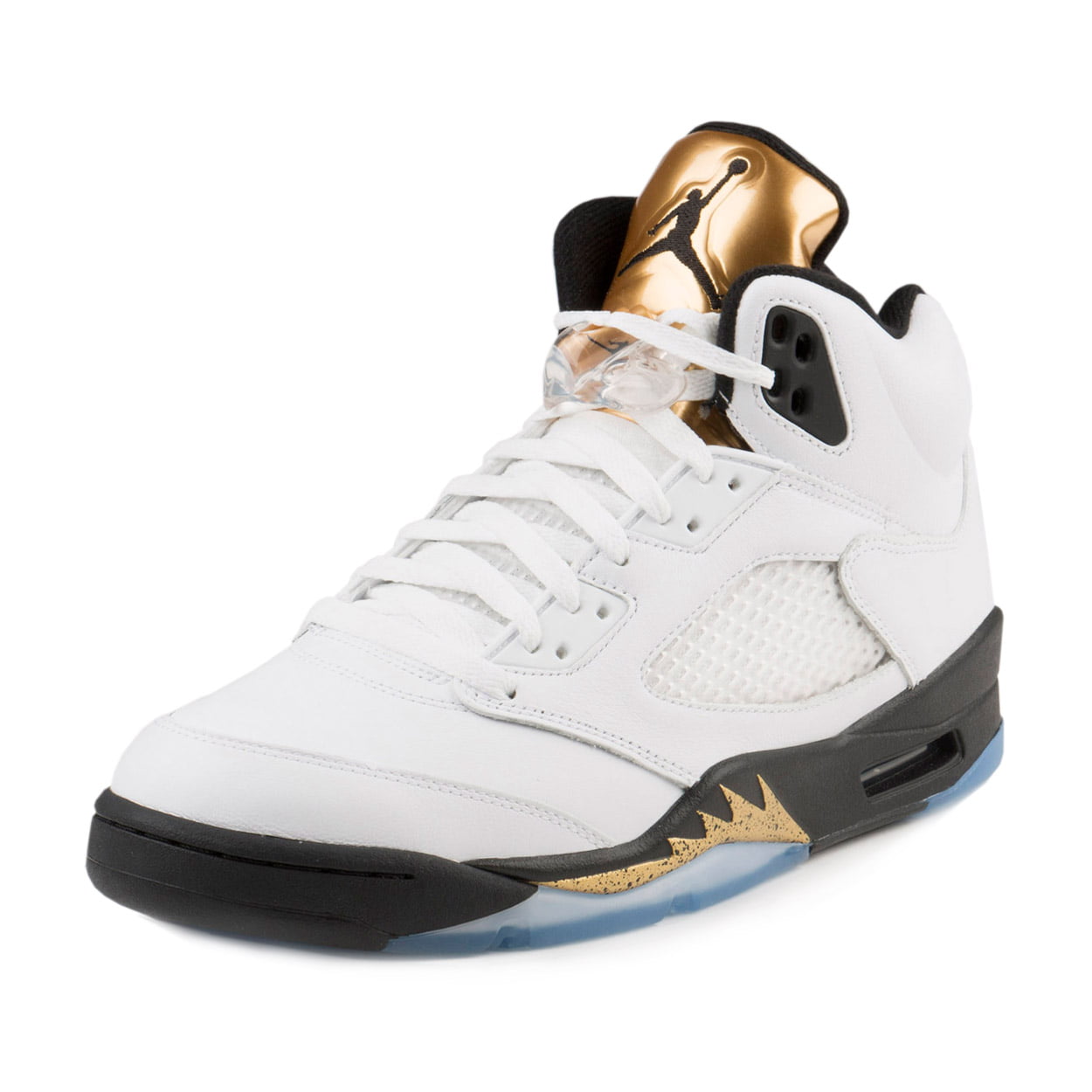 Nike Mens Air Jordan 5 Retro "Olympic" White/Black-Metallic Gold 136027
