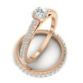 thumbnail image 3 of 1.00ctw Diamond Engagement Ring Bridal Set in 10k Rose Gold (G-H, I2-I3, 1.00ctw), 3 of 5