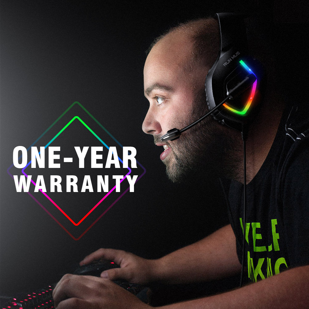 RUNMUS K1B Gaming Headset with 7.1 Surround Sound & RGB Light photo 7