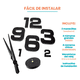 thumbnail image 5 of Reloj Para Pared 3d Grande En Madera Números En Negro 90cm Nightfall black, 5 of 7