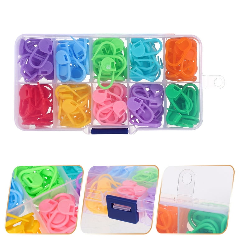 150pcs Plastic Stitch Markers Multi-functional Knitting Markers Crochet Clips, Size: 2.20